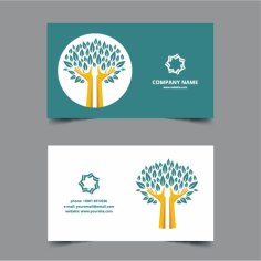 Business Card Template Ecology Company Free Vector