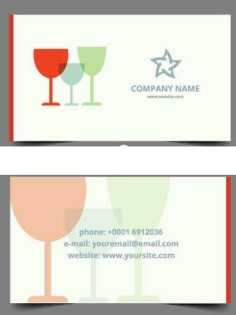 Business Card Template for Bars And Restaurants Free Vector