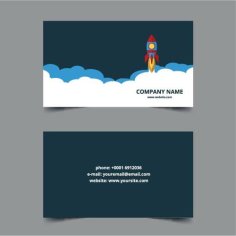Business Card Template for Startups Free Vector