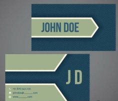 Business Card Template Layout JD Free Vector