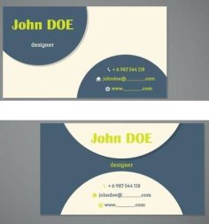 Business Card Template Layout Sample Free Vector