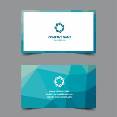Business Card Template Low Poy Free Vector