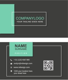 Business Card Template Sample Design Free Vector