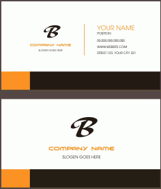 Business Card Template, Visiting Card for Company Design EPS and Ai Vector File