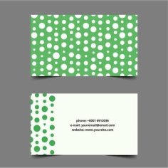 Business Card Template with Pattern Free Vector