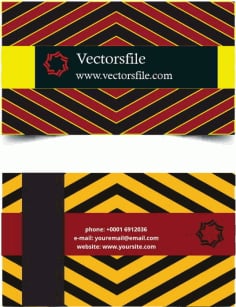 Business Card Template Yellow Black Vector File