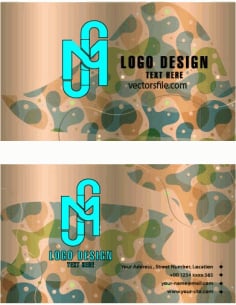 Business Card Templates Abstract Curves Decor Text Logotype Vector File