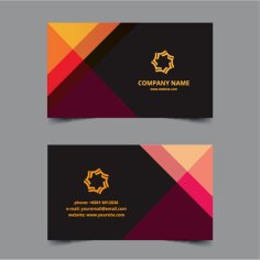 Business Card Templates Dark Colors Free Vector