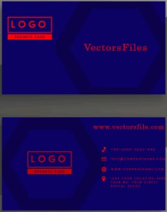 Business Card Templates Elegant Dark Design Hexagonal Decor Vector File