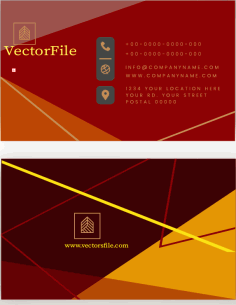 Business Card Templates Elegant Luxury Dark Geometric Decor Vector File