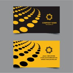 Business Card Theme with Dot Free Vector
