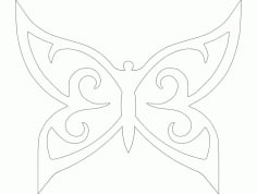 Butterfly 04 Free DXF Vectors File