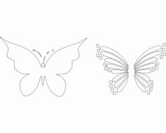 Butterfly 25 Free DXF Vectors File