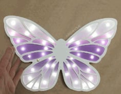 Butterfly 3D Night Light Lamp CDR File
