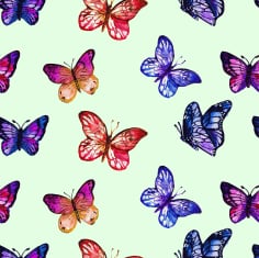 Butterfly Background Colorful Free Vector