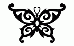 Butterfly Design 01 Free DXF Vectors File