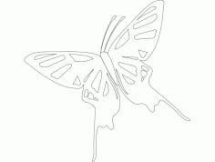 Butterfly Design 06 Free DXF Vectors File