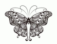 Butterfly Outline Vector Material Free Vector