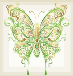 Butterfly Pattern Free Vector