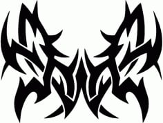 Butterfly Tat Free DXF Vectors File