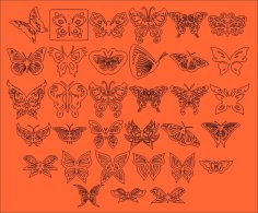 Butterfly Template Set free Vector File