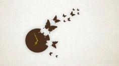 Butterfly Unique Wall Clock Design CDR Vectors File