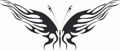 Butterfly Vector Tattoo Free DXF Vectors File