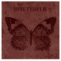 Butterfly Vintage Background Free Vector