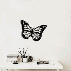 Butterfly Wall Art Decoration Laser Cut Free CDR File