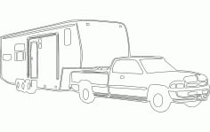 Camping Trailer Laser Cut DXF File