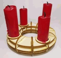 Candlestick Model, Laser Cut Wooden Candle Holder, Wooden Lamp Vector File
