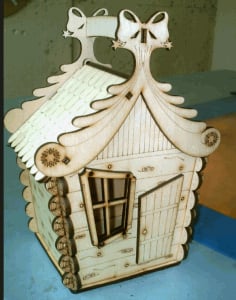 Candy House Christmas Decor Holiday Decor 4mm Plywood Laser Cut CDR File
