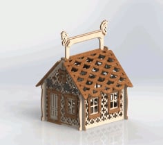Candy House Laser Cut CDR File