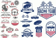 Car Decals Racing Free CDR Vectors File