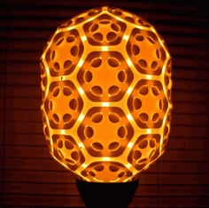 Carbon Layout 3D LED Lamp Design EPS File