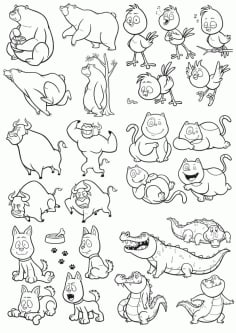 Cartoon Animals Vectors CDR File