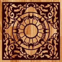 Carved gift Box pattern for Laser Cut DXF File