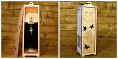 Carved Wooden Gift Wine Laser Cut Wine Box Free Download DXF File