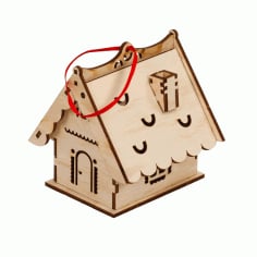 Carved Wooden Mini House CDR File