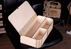 Carved Wooden Partition Box DXF File