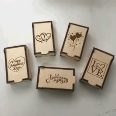 Carved Wooden Valentine Box CDR File