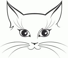 Cat Sticker Vector Free CDR Vectors File