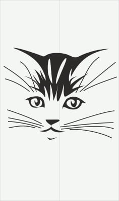 Cats Decal for Glass Vector Laser Cut CDR File