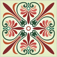 Ceiling Ornaments Panel Pattern Design, Pattern Puzzle Vector File