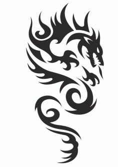 Celtic Phoenix Tattoo Dragon Vector free CDR Vectors File