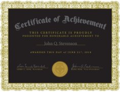 Certificate of Achievement Template Free Vector