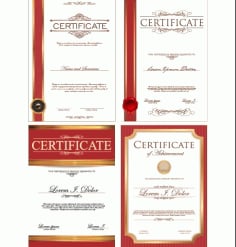 Certificate of Achievement Template Illustrator Vector File