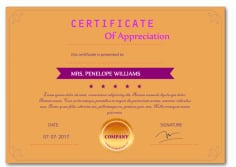 Certificate of Achievement Yellow Background Illustration Vector File
