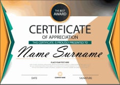 Certificate of Appreciation Design Vector File