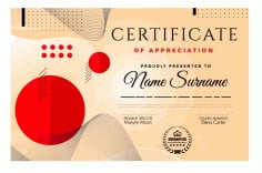 Certificate of Appreciation Template Vector File